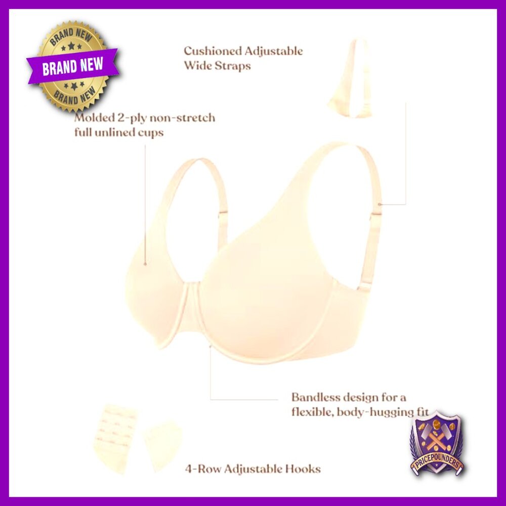 Plus Size Full Coverage Minimizer Bra Seamless Un… - image 4